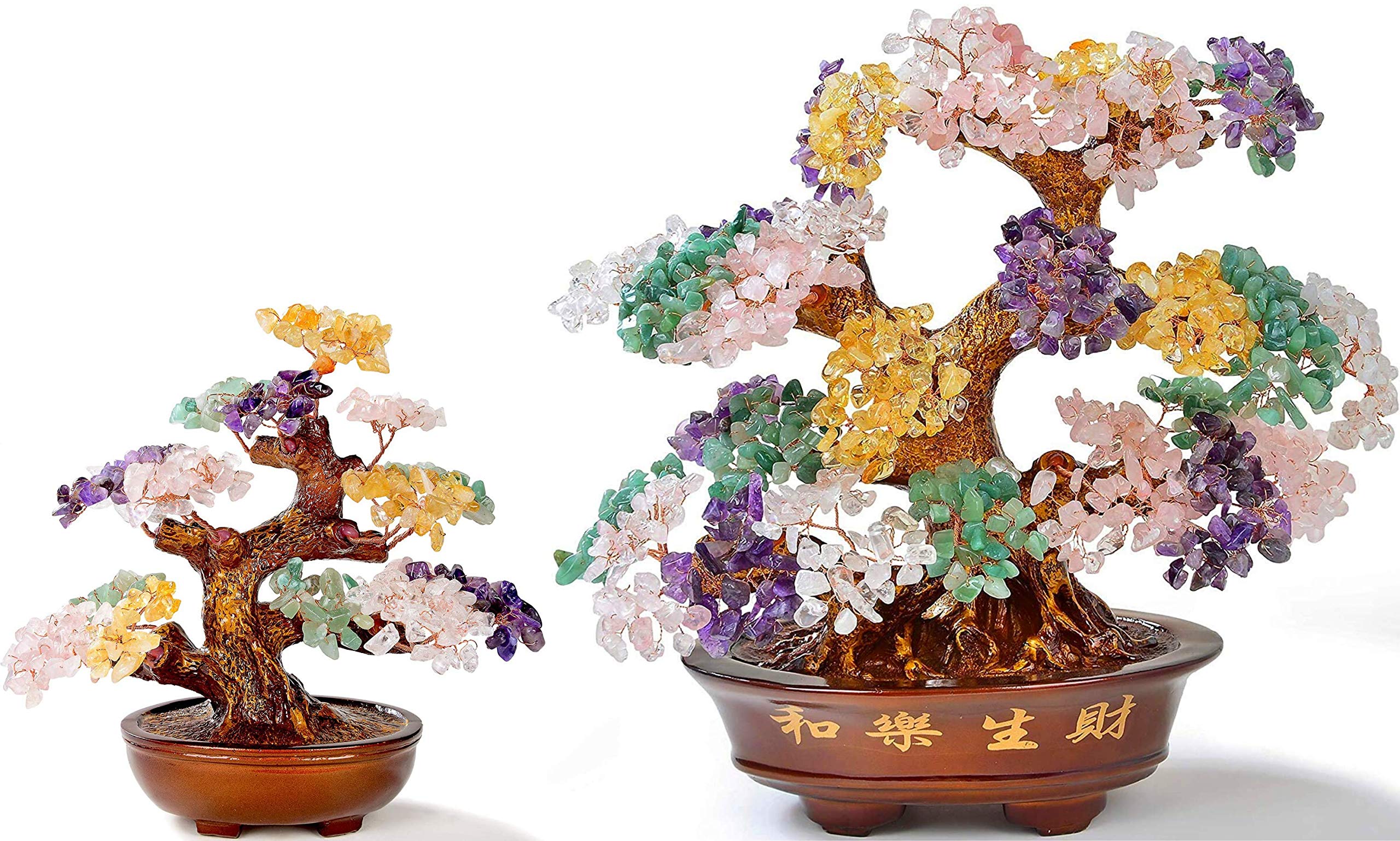 Multicolor Bonsai Tree Pair