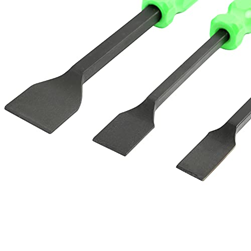 OEMTOOLS 26501 Automotive Gasket Scraper Set, 3-Piece Rust, Residue And Carbon Buildup Cleaning Blade Scraper Tool Kit, Heat-Treated Steel, 3/4", 1", 1-1/2" Blades, Sure-Grip Handle Design