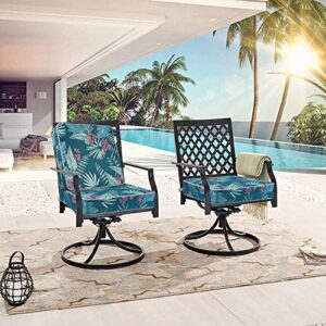 Porch Shield Square Patio Chair Cushion Covers 4 Pack, Waterproof Cushion Slip Covers Outdoor, Replacement Covers Only, 21 x 21 x 4 Inch