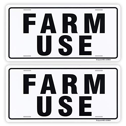 2-Pack Farm Use Id Tag Sign,12"x 6" .04" Aluminum Reflective Sign Rust Free Aluminum-UV Protected and Weatherproof