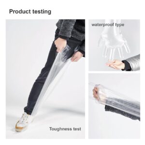 Meiweistar Long Disposable Gloves, Field Dressing Gloves, Extra Long Full Arm Shoulder Length For Veterinarians Arm Protection And Cleaning, Soft Plastic Film Long Sleeve Gloves, 39 Inch 50 Pcs.