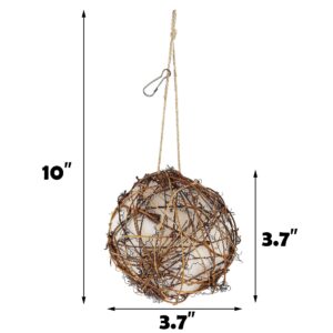 winemana Set of 3 Globe Hummingbird Nesters, Full of Bird Nesting Materials, Design for Bird Lovers, Idea Bird Gifts in Outdoor Indoor Patio Garden