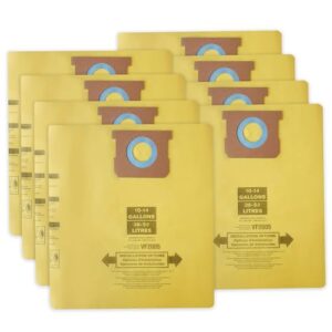 8 pack 90672 vacuum bags compatible with 10-14 gallon type f 90662 9066200 9066233 type i 90672 9067200 9067233 vf2005 disposable fine dust collection bags