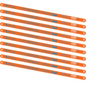 20 pieces hacksaw replacement blades metal cutting hacksaw blades with 18 teeth and 24 teeth per inch (orange background with bi-metal letter)