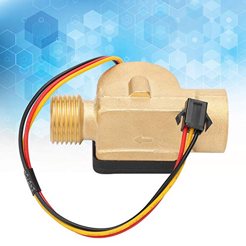 T osuny G1/2in Female Male Brass Water Flow Sensor Switch, 0.3-10L/min Hall Effect Liquid Flowmeter, Waterproof DC3?24V Hall Transducer Pulse Counter