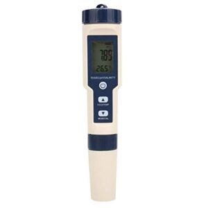 pusokei water quality digital tester, 5 in 1 ph/salinity/temp/tds/ec testing meter, ideal multifunctional tester detector for drinking water, aquaculture,aquarium