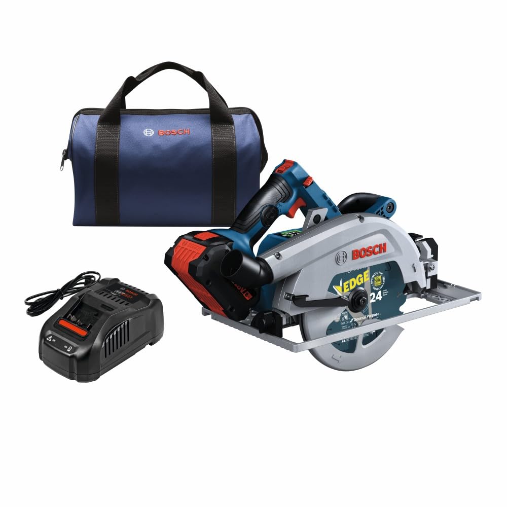 BOSCH GKS18V-25GCB14 PROFACTOR™ 18V Connected-Ready 7-1/4 In. Circular Saw Kit with Track Compatibility and (1) CORE18V® 8 Ah High Power Battery