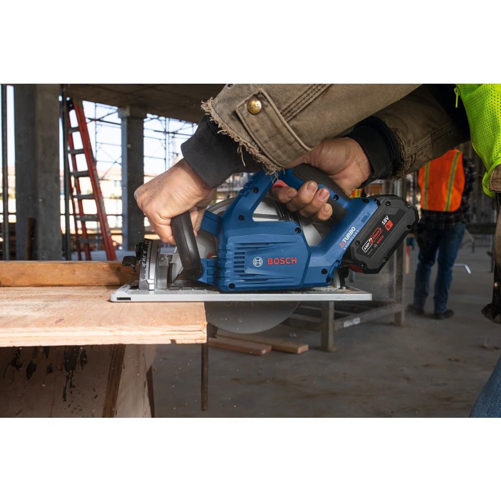 BOSCH GKS18V-25GCB14 PROFACTOR™ 18V Connected-Ready 7-1/4 In. Circular Saw Kit with Track Compatibility and (1) CORE18V® 8 Ah High Power Battery