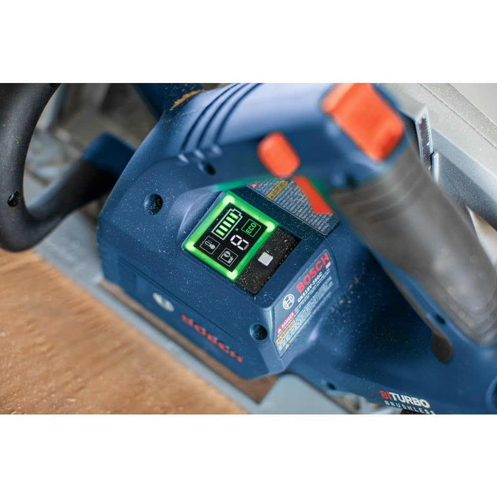 BOSCH GKS18V-25GCB14 PROFACTOR™ 18V Connected-Ready 7-1/4 In. Circular Saw Kit with Track Compatibility and (1) CORE18V® 8 Ah High Power Battery