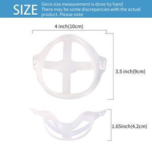 Tirdkid 16Pcs Face Bracket for Mask -3D Mask Bracket -Face Mask Internal Support Frame, More Space for Comfortable Breathing, Lipstick Protector ,Washable Reusable White