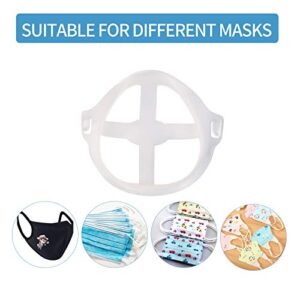 Tirdkid 16Pcs Face Bracket for Mask -3D Mask Bracket -Face Mask Internal Support Frame, More Space for Comfortable Breathing, Lipstick Protector ,Washable Reusable White