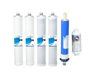 ipw industries inc. compatible ac-30 reverse osmosis system complete annual filter replacement cartridges - 2x sediment/2xcarbon block/1xinline/1xmembrane