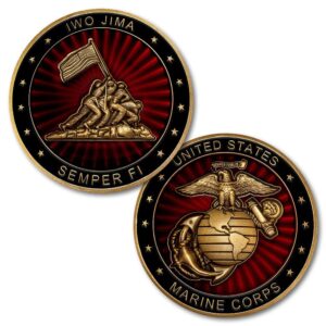 u.s. marine corps iwo jima challenge coin