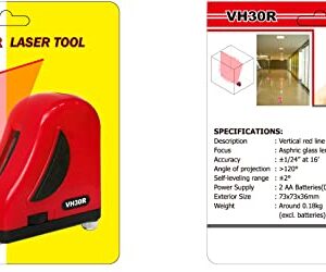 Danpon Laser Level One Red Vertical Line,Small,High Brightness,Projection Angle Greater than 120°,All Laser Modules are Assembled with Aspheric Glass Lens,VH-30R