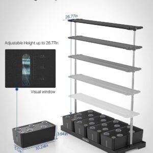 iDOO 20 Pods Indoor Herb Garden Hyrdroponics Growing System with LED Grow Light and 4 Removable Water Tank, Free Timing Setting, 27" Adjustable Height