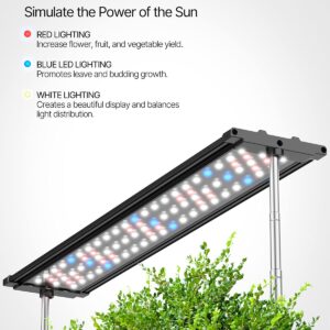 iDOO 20 Pods Indoor Herb Garden Hyrdroponics Growing System with LED Grow Light and 4 Removable Water Tank, Free Timing Setting, 27" Adjustable Height