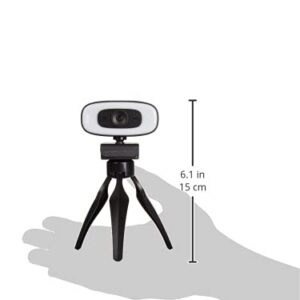 AVMPTECH 4K Webcam with Light & Microphone Autofocus USB Web cam w. Microphone Wide Angle Webcam for Desktop HD Streaming Camera for Computer Webcam Light usbc Privacy Cover & Webcam Tripod Webcam