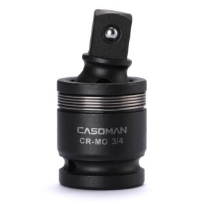 casoman 3/4-inch drive impact universal joint, cr-mo, u-joint sockets, flexible, radius corner design