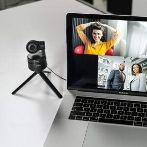 OBSBOT Tiny AI-Powered PTZ Webcam with AI Tracking Auto-Frame Gesture Control Audio Support Software Support Windows and MacOS for Video Chat Online Meeting Online Class Live Stremsing