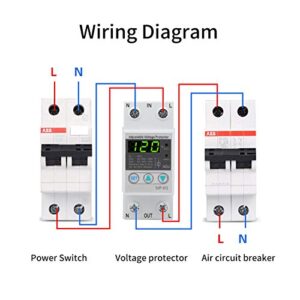 SVP912 120VAC Self Recovery Under Voltage Protector Adjustable Voltage Protective Device Automatic Reset Protection Switch (40A)