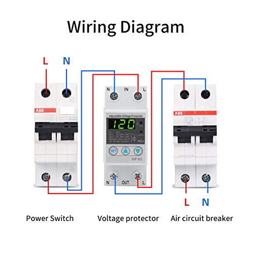 SVP912 120VAC Self Recovery Under Voltage Protector Adjustable Voltage Protective Device Automatic Reset Protection Switch (40A)