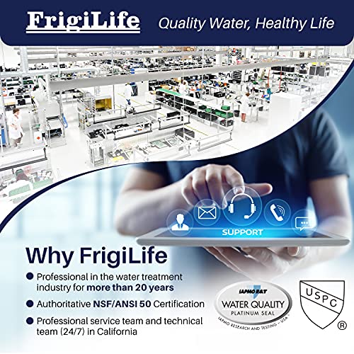 FrigiLife FXHSC 5 Micron 10" x 4.5" Whole House Pleated Sediment Filter for Well Water, Compatible with GE FXHSC, DuPont WFHDC3001, Culligan R50-BBSA, R50-BB, GXWH40L, ECP5-BB, 3PACK