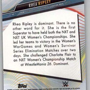 2020 Finest WWE Wrestling #90 Rhea Ripley NXT Rookie Official World Wrestling Entertainment Trading Card From The Topps Company