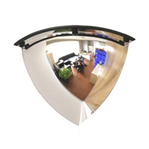 StartFine Quarter Dome Mirror Security and Safety Mirror (1/4 dome, 90 Degree Viewing Angle)