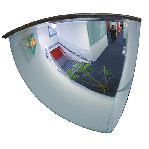 StartFine Quarter Dome Mirror Security and Safety Mirror (1/4 dome, 90 Degree Viewing Angle)