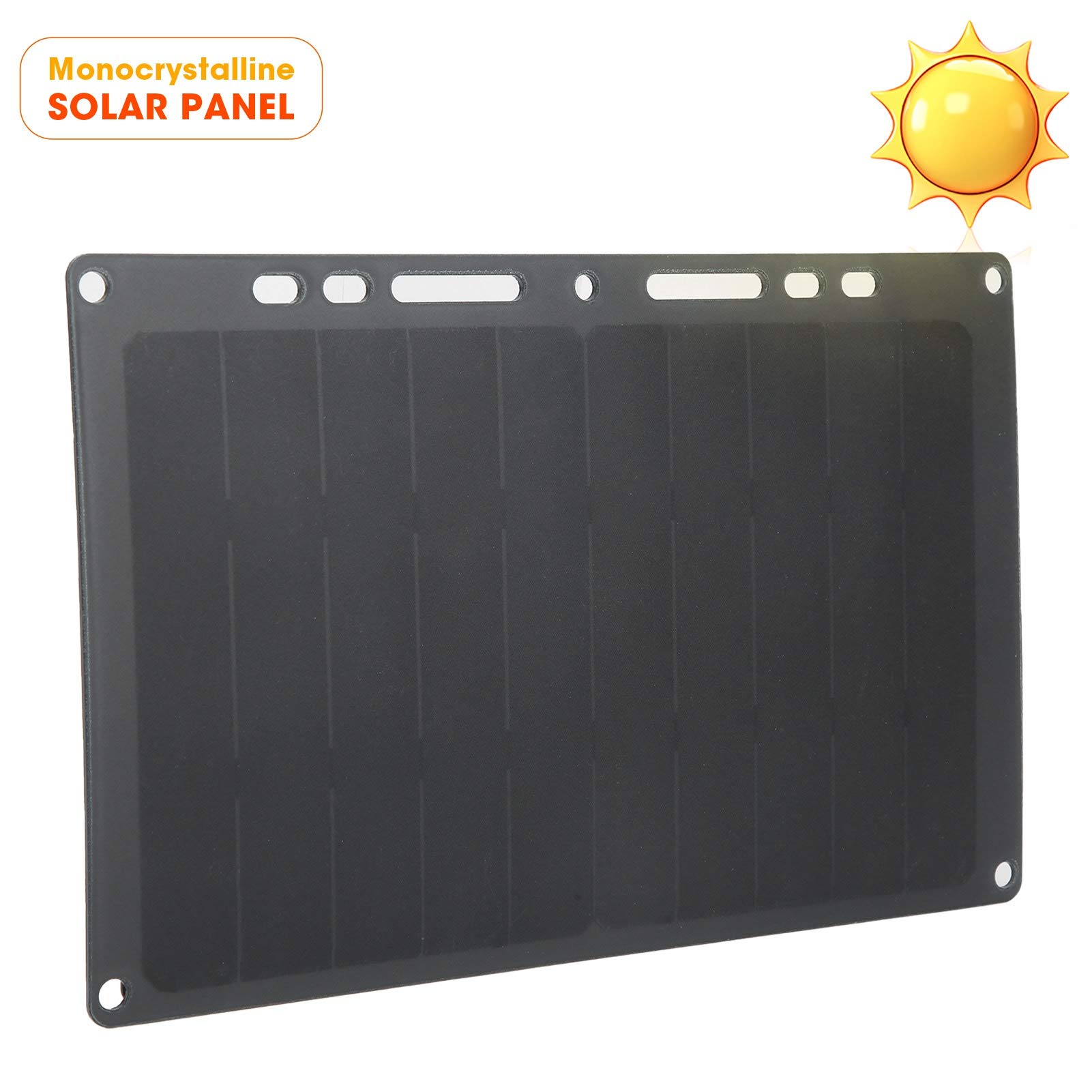 Sonew 6V 10W Solar Panel Monocrystalline Solar Charger 1700mAh Output Portable USB Charger IP65 Waterproof