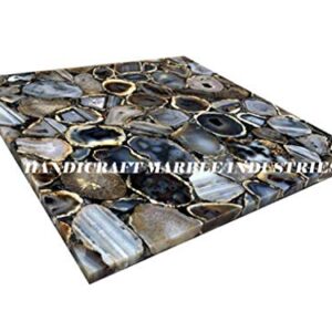 Natural Agate Stone Square Side & Corner Table Top, Natural Agate Stone Square Centre & Coffee TableTop, Natural Agate Stone Square Meeting Room Counter Top, Piece Of Conversation, Family Heir Loom