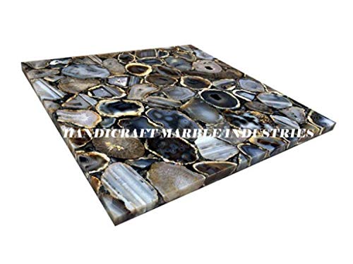 Natural Agate Stone Square Side & Corner Table Top, Natural Agate Stone Square Centre & Coffee TableTop, Natural Agate Stone Square Meeting Room Counter Top, Piece Of Conversation, Family Heir Loom