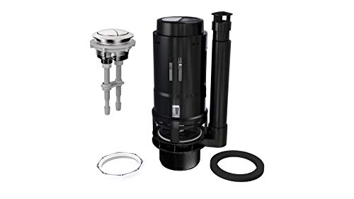 R&T A2422M 3" Dual Flush Valve with Push Button Dual Flush Toilet Repair Kit Toilet Tank Parts Replacement for 2-piece Toilet