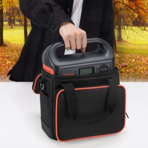 Trunab Travel Carrying Bag Compatible with Jackery Explorer160/240/300, Portable Power Station Storage Case with Waterproof Bottom and Front Pockets for Charging Cable and Accessories