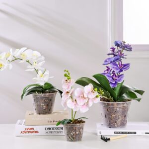 TRUEDAYS Orchid Pots with Holes Plastic Flower Plant Pot Clear Plastic Orchid Pot for Indoor Outdoor,2 Each of 4.5 Inch/5.5 Inch/7 Inch - 6 Pack