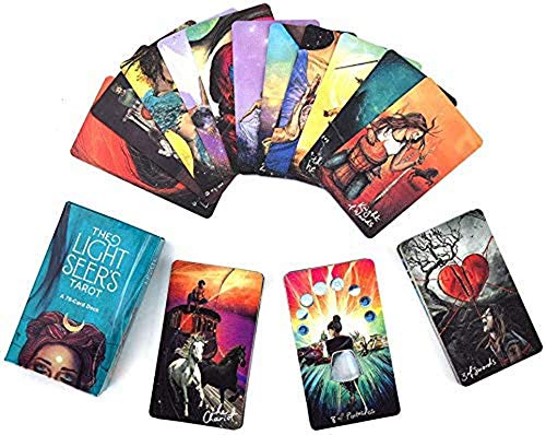 Light Seer's Oracle Tarot Cards with PDF Instructions, Family Travel Board Deck Games Guidance Divination Fate Playing 78 Cards