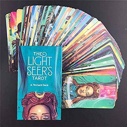 Light Seer's Oracle Tarot Cards with PDF Instructions, Family Travel Board Deck Games Guidance Divination Fate Playing 78 Cards