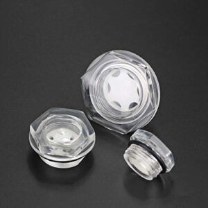 m16 m18 m20 m22 m24 m26 m27 m30 m33 m36 m42 m60 male thread pmma hex head oil sight glass window for air compressor machine tool - (thread specification: m42x1.5)