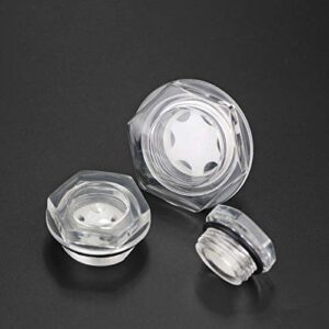 M16 M18 M20 M22 M24 M26 M27 M30 M33 M36 M42 M60 Male Thread PMMA Hex Head Oil Sight Glass Window For Air Compressor Machine Tool - (Thread Specification: M42x1.5)