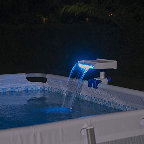 Bestway Flowclear Soothing LED Waterfall | Made for Above Ground Swimming Pools | Features 8 Different Color Modes