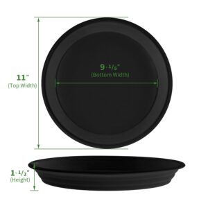 JOYSEUS Plant Saucer - 12 inch - 4 Pack Durable Plastic Plant Tray for Plant Pots, Thick Plant Saucer for Outdoor & Indoor Plants