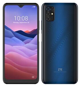 zte blade v2020 smart 4g lte volte gsm unlocked 128gb 48mp quad camera 6.82" 8010 octa core android 10 works worldwide (not for verizon/boost) (blue, 128gb)