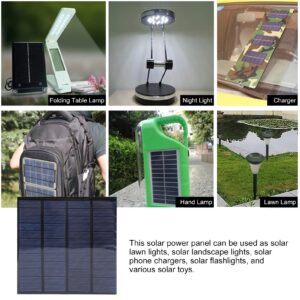 Hilitand 2Pcs DC 12V 150mA Solar Panel Mini Solar Battery Module with 1m Cable DIY Polysilicon Solar Cell Charger