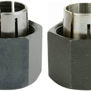 Thaekuns 2 piece Router Collet Kit 1/4" and 1/2" fits for Dewalt 326286-04, 326286-03, Bosch 2610906283, 2610906284, Hitachi 323-293, 323-421,Big Horn 19691,19693&RC025DW,RC050DW