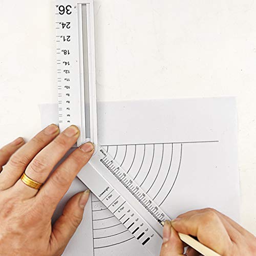 HELYZQ Compass Metal Multifunctional Drawing Circle Tool Ruler Painting Professional