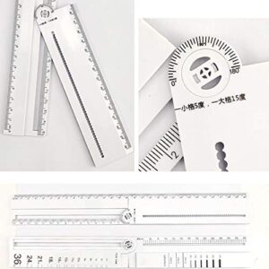 HELYZQ Compass Metal Multifunctional Drawing Circle Tool Ruler Painting Professional