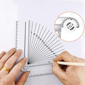 HELYZQ Compass Metal Multifunctional Drawing Circle Tool Ruler Painting Professional