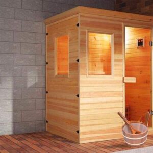 Astarama Sauna Bucket and Ladle, Handmade Cedar Wooden Hot Tub Barrel Sauna Natural Sauna Spa Accessory Bath Accessories Supplies