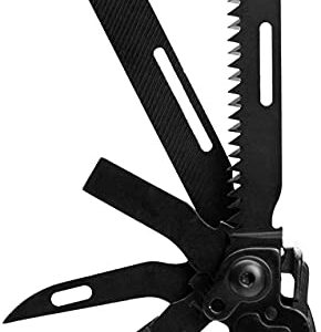 SOG PowerAccess Deluxe All-Around Heavy Duty Stainless Steel Multi-Tool w/Nylon Sheath, Two Knife Blades, Can & Bottle Opener, Black