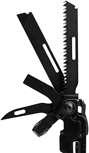 SOG PowerAccess Deluxe All-Around Heavy Duty Stainless Steel Multi-Tool w/Nylon Sheath, Two Knife Blades, Can & Bottle Opener, Black